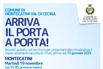 Arriva il Porta a Porta! al Comune di Montecatini Val di Cecina