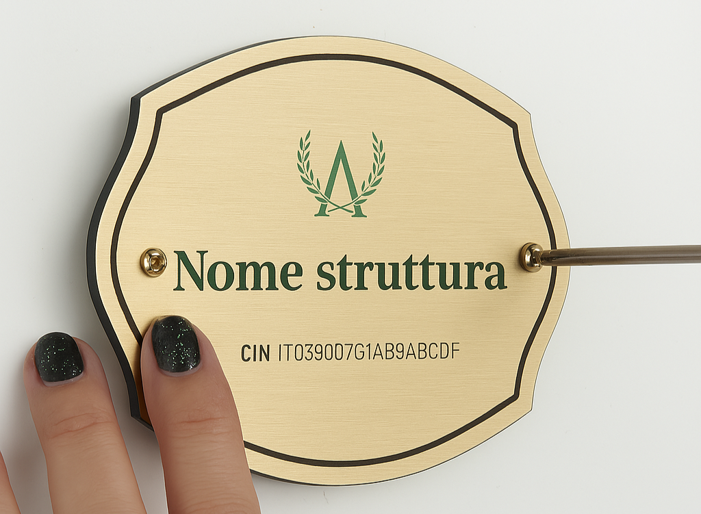 Immagine del Cin e esempio targhetta